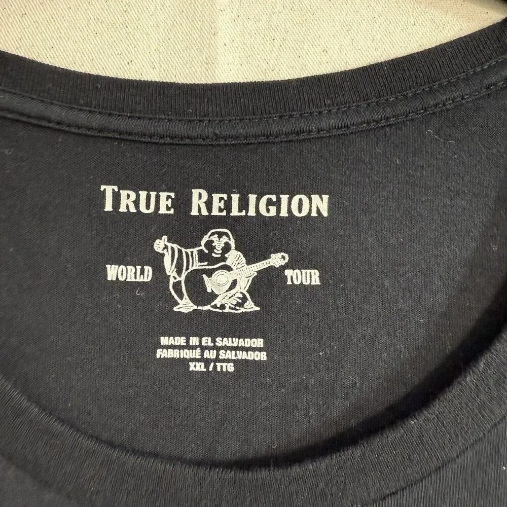True Religion Men's Black T Shirt Men Size XXL